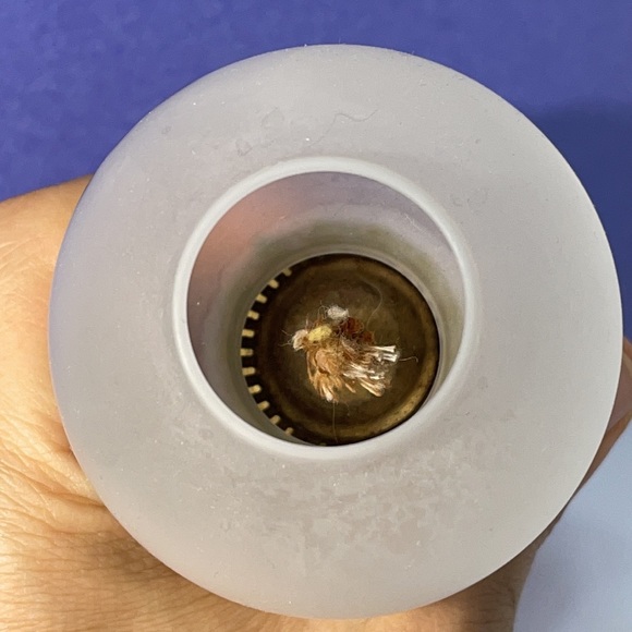 Vintage MCM 1950s Miniature Kerosene Oil Lamp "Bar" Lattern with Painted Glass! - Picture 8 of 9